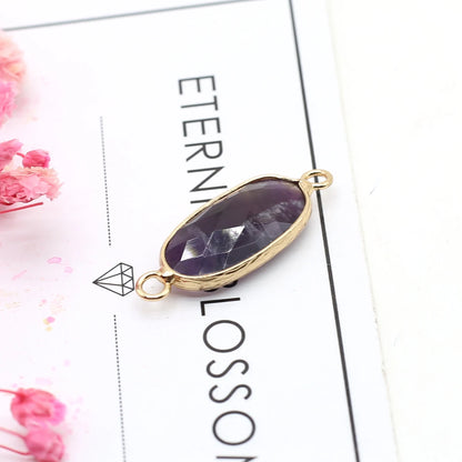 Natürliche Amethysten Anhänger Charms Natürliche Lila Quarz Kristall Stecker Für Heilung Pendel Schmuck Ohrring Halskette Herstellung