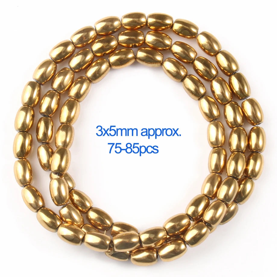 AAA+ Retention Farbe Natürliche vergoldete Hämatit Perle Herz Runde Stern Spacer Lose Perlen für Schmuck Machen DIY Charm Armband