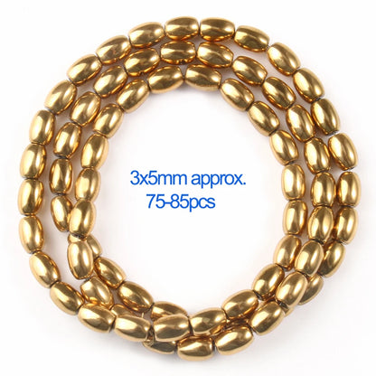 AAA+ Retention Farbe Natürliche vergoldete Hämatit Perle Herz Runde Stern Spacer Lose Perlen für Schmuck Machen DIY Charm Armband