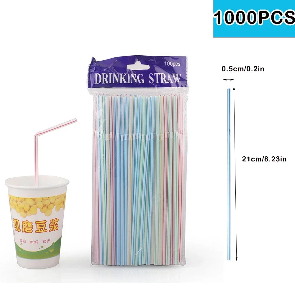 50-6000 Stücke Schwarz Trinkhalme Bunte Hochzeit Cola Milch Tee Cocktail Stroh für Bar Küche Getränke Hause Großhandel