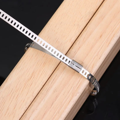 Neue Edelstahl Kabelbinder Selbstsichernde Metall Wrap Strap Mehrzweck Kabelbinder Draht Befestigungen Hardware Organizer Großhandel