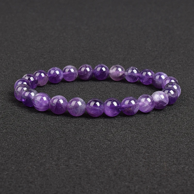 Genuine natural stone bracelet: Apatite, Lapis Lazuli, Agate, Crystal, Tiger's Eye. High-quality gemstone bead bracelet. Men's jewelry bangle.