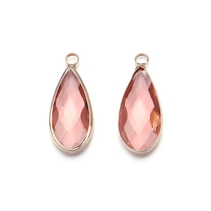 5 teile/los Teardrop Kristall Glas Anhänger Charms für Paare Armband Ohrringe Schmuck Machen Liefert DIY Halskette Ornamente