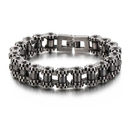 Retro Schwere Bürste Edelstahl Motorrad Kette Armband 11/13 MM Breite Herren Frauen Bike Biker Armbänder Hip-Hop Schmuck 19-23 cm