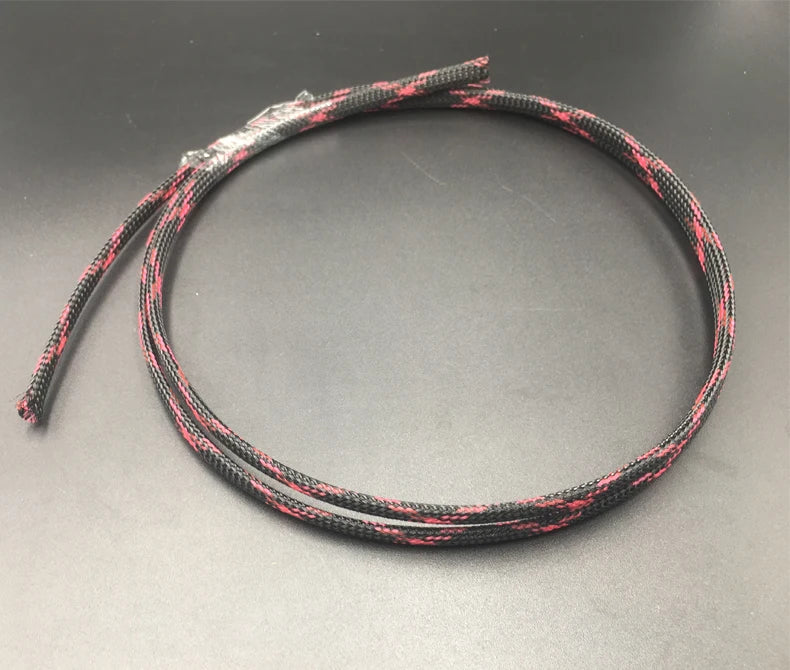 4mm Golden Clear Colorful High Density Mesh Guard RC Car Expandable Nylon Snakeskin Braid PET Protect Sheath Wire Cable Sleeve