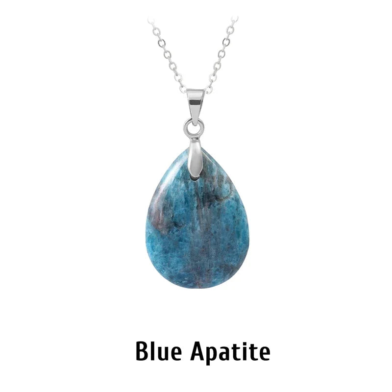 Naturstein Kristall Anhänger Teardrop Mode Halskette für DIY Halskette Ohrringe machen Schmuck Weihnachten Freundschaft Geschenk