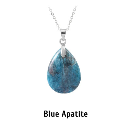 Naturstein Kristall Anhänger Teardrop Mode Halskette für DIY Halskette Ohrringe machen Schmuck Weihnachten Freundschaft Geschenk