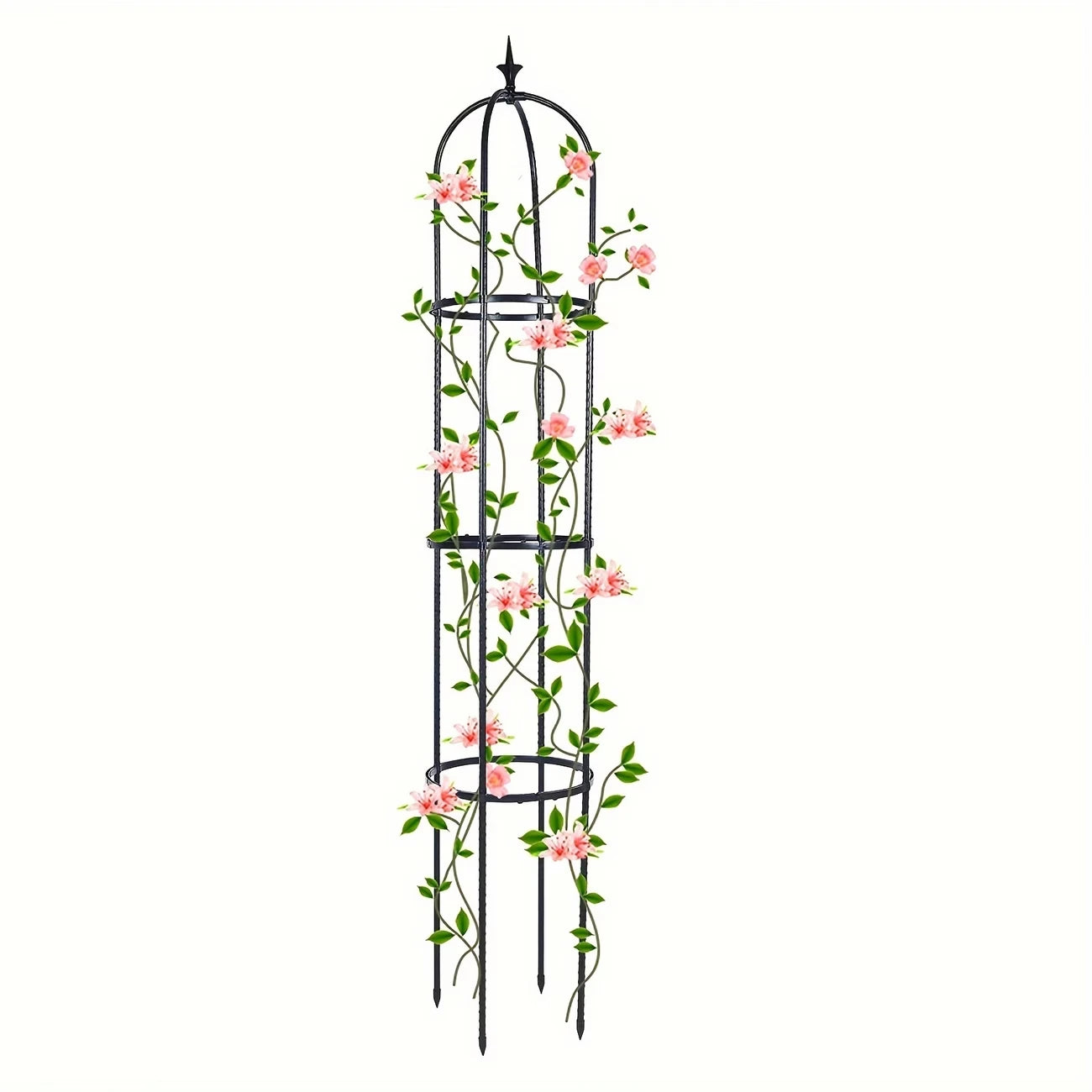 Turm-Obelisk Garten-Rankgitter Kletterpflanzen-Rostschutz Metall-Pflanzgefäß-Kletterstütze für Innen- und Außenbereich Blumen Gemüse