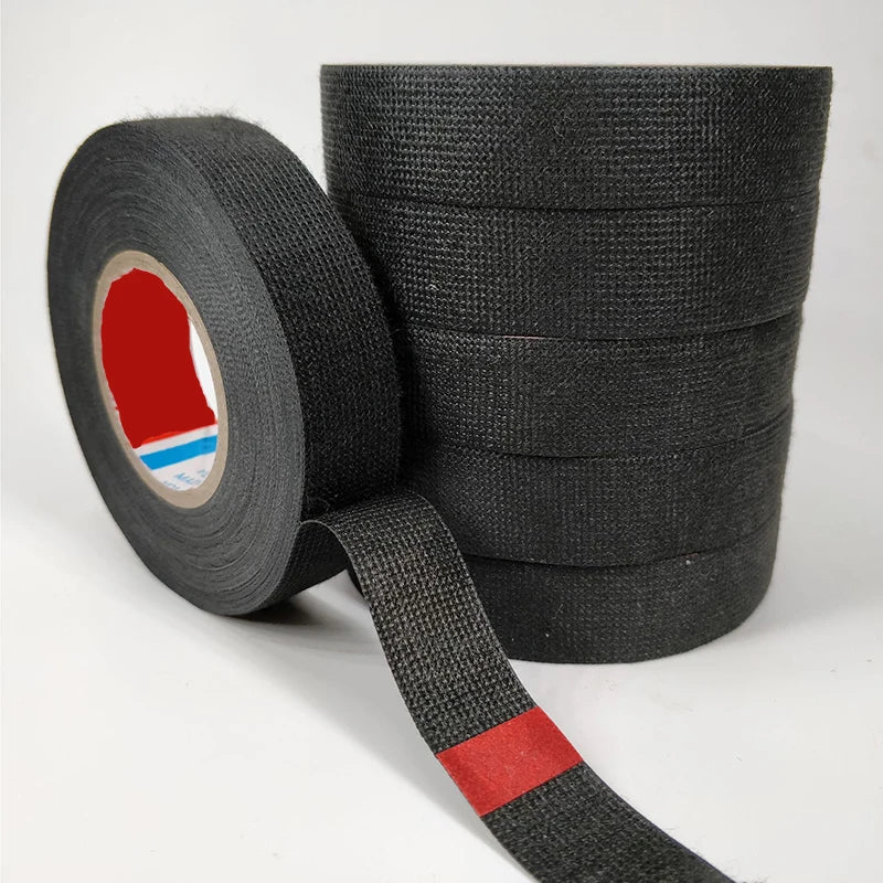 15-Meter-Kabelklebeband, schwarz, elektrisch, hitzebeständig, Kabelbaumbündel, Isolierung, Auto, Autoverdrahtung, Stoff, Stoffwickel ﻿