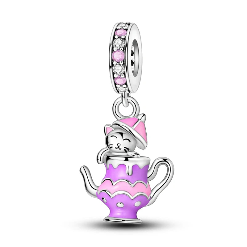 Neu in heißen Verkäufen 925 Sterling Silber Charms Anhänger Perlen passen 925 Original Armbänder für Frauen DIY Geburtstag Schmuck Geschenke