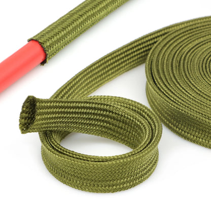 3/5m Nylon-Kabelummantelung 2,5mm~60mm Eng Anliegende Hochdichte Geflochtene Isolierte Kabelschutzummantelung Polyamid-Kabelschutzhülle