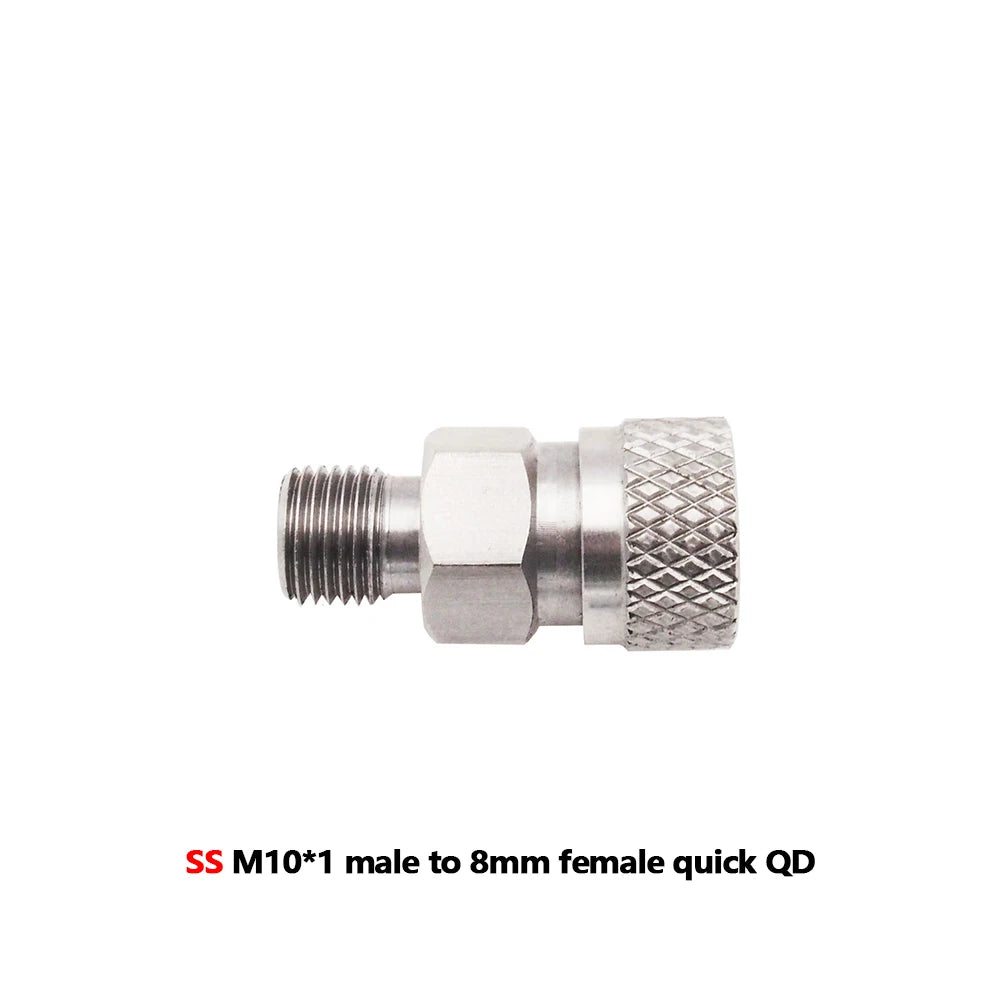 HPA GAS Foster Quick Disconnect AIR CO2 QC02 M10 NPT BSP G1/8" Füllnippel Stecker/Buchse Adapter Kopplerstecker 8mm