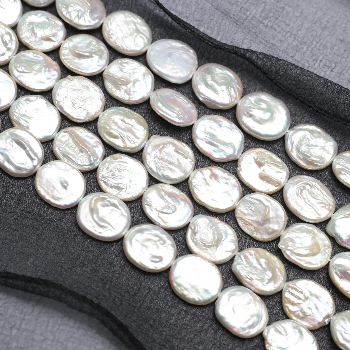 14x16mm AAA Weiß Mode Natürliche Süßwasser Perle Oval Barock Knopf Perle Schmuck Machen DIY Halskette Armband Zubehör geschenk
