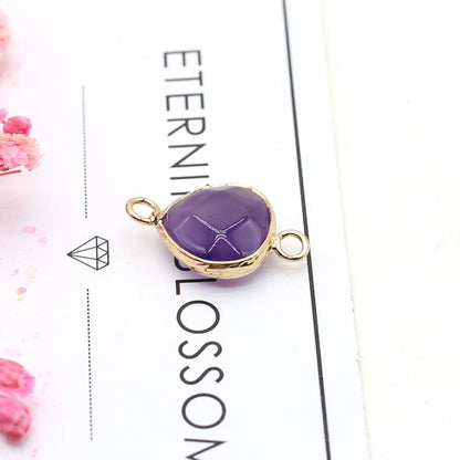 Natürliche Amethysten Anhänger Charms Natürliche Lila Quarz Kristall Stecker Für Heilung Pendel Schmuck Ohrring Halskette Herstellung