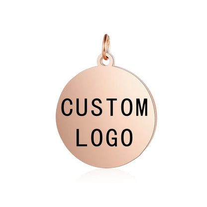 MaiLun 30 Stück lasergravierte Logo-Tags aus Edelstahl, Kreis-Tag, 6–25 mm, runder Charm, gravierbare Anhänger für die Schmuckherstellung