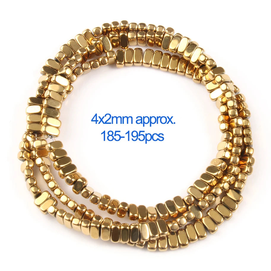 AAA+ Retention Farbe Natürliche vergoldete Hämatit Perle Herz Runde Stern Spacer Lose Perlen für Schmuck Machen DIY Charm Armband