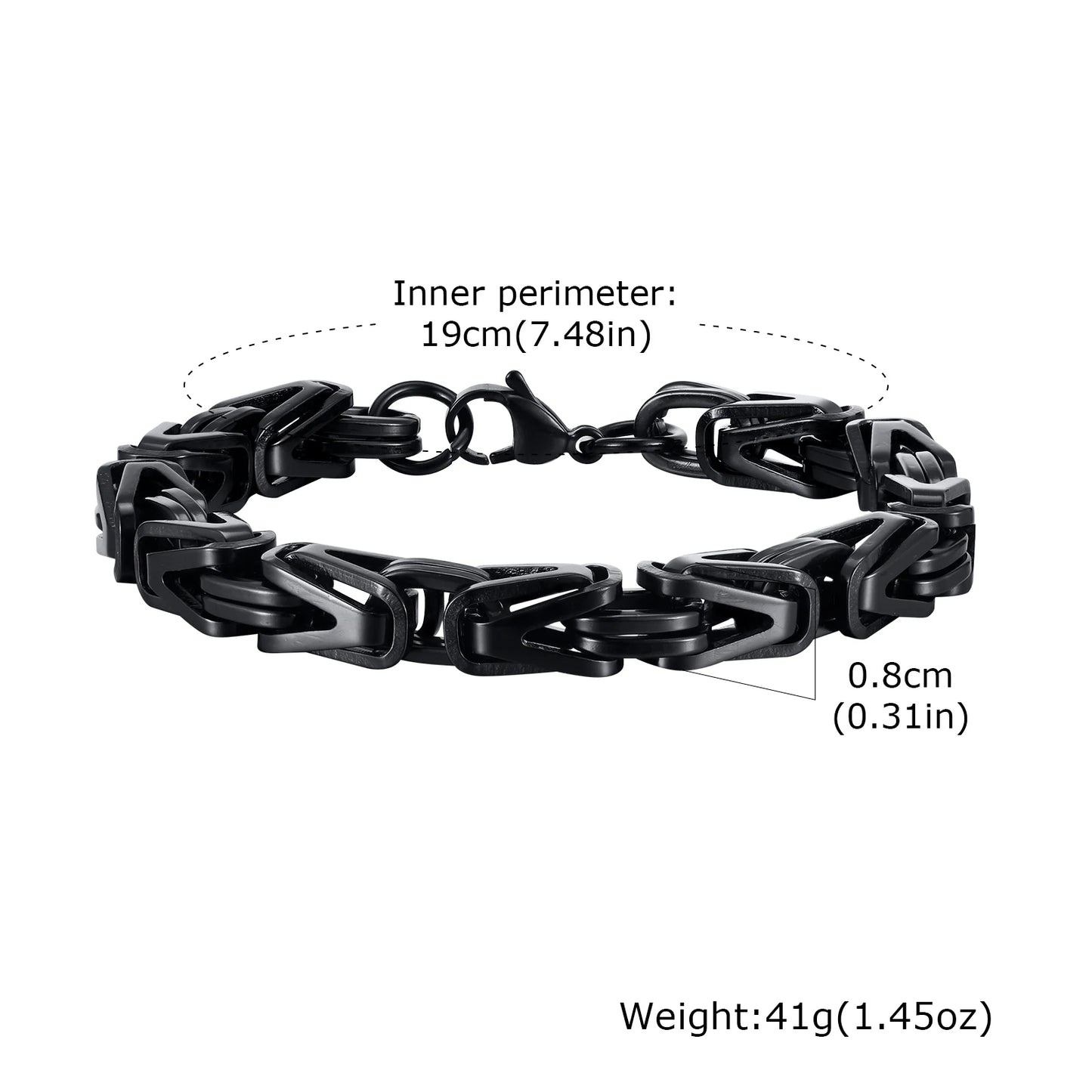 Klobige byzantinische Kettenarmbänder für Männer und Jungen, V-förmiges Edelstahl-Kettenglied-Armband, Vintage-Schmuck, Accessoires, Herrengeschenke
