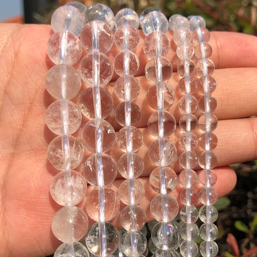 Naturstein Rose Rosa Quarz Kristall Runde Lose Perlen 15''Strang 4 6 8 10 12 MM Pick Größe für Schmuck Machen Diy Armband