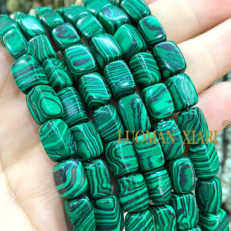 Natürliche Stein 8x12MM Unregelmäßige Raw Grün Taiwan Jade Jaspis Lose Spacer Perlen für Schmuck Machen Diy Armband zubehör 15''