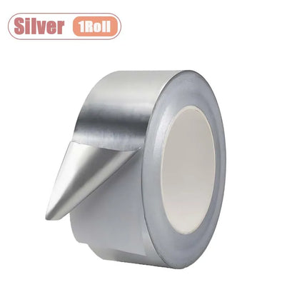 1–10 Rollen robustes Aluminiumfolienband zur Kanalabdichtung und Reparatur von Heißwasserrohren, hitzebeständiger, wasserfester Klebstoff