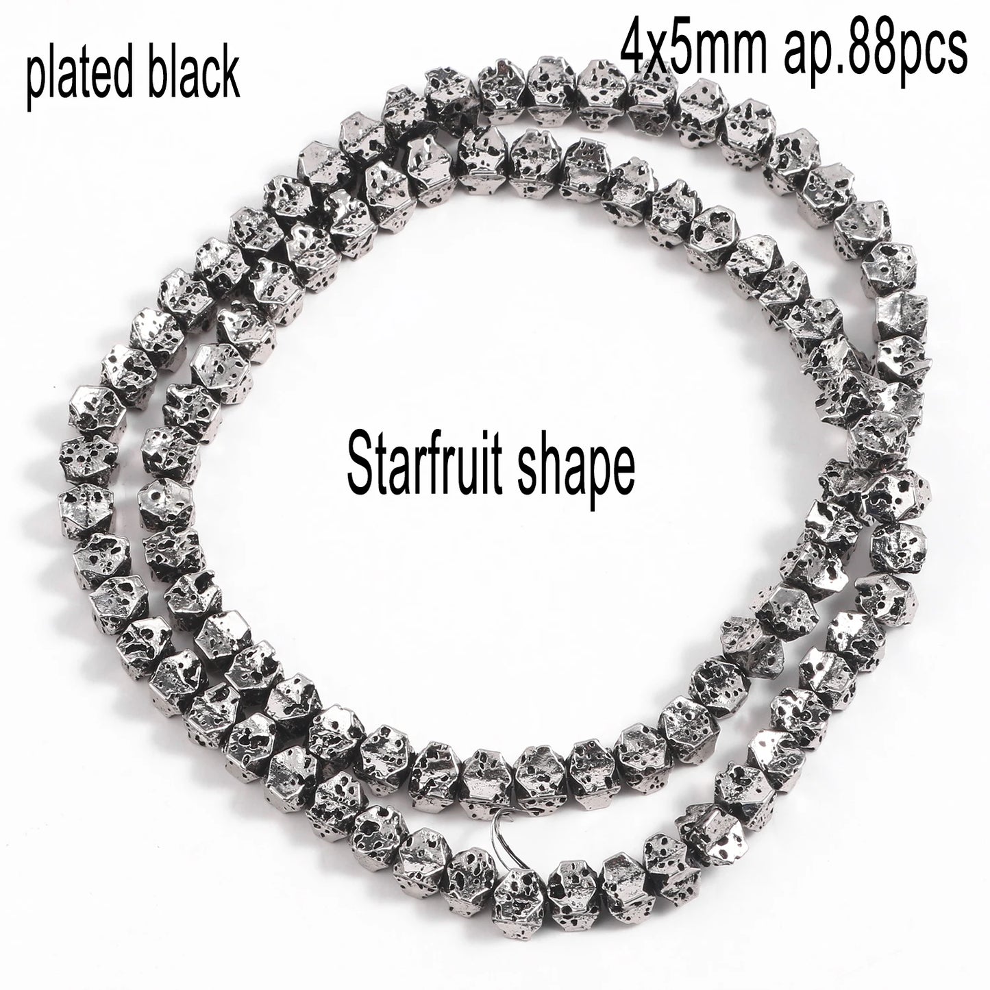 Schwarze vulkanische Lavagesteinperlen, Mineralperlen, Charms, Rohrwürfel, runde geometrische Formperlen für Schmuckherstellung, DIY-Armband