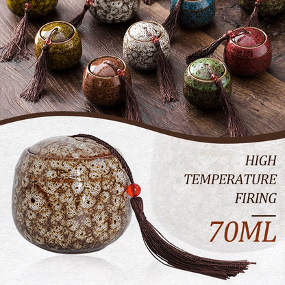 70 ml Keramik Mini Feuerbestattung Urne Memorial Container Haustier Asche Urne Andenken Beerdigung Schatulle Haustier Hund Katze Vogel Maus Columbarium