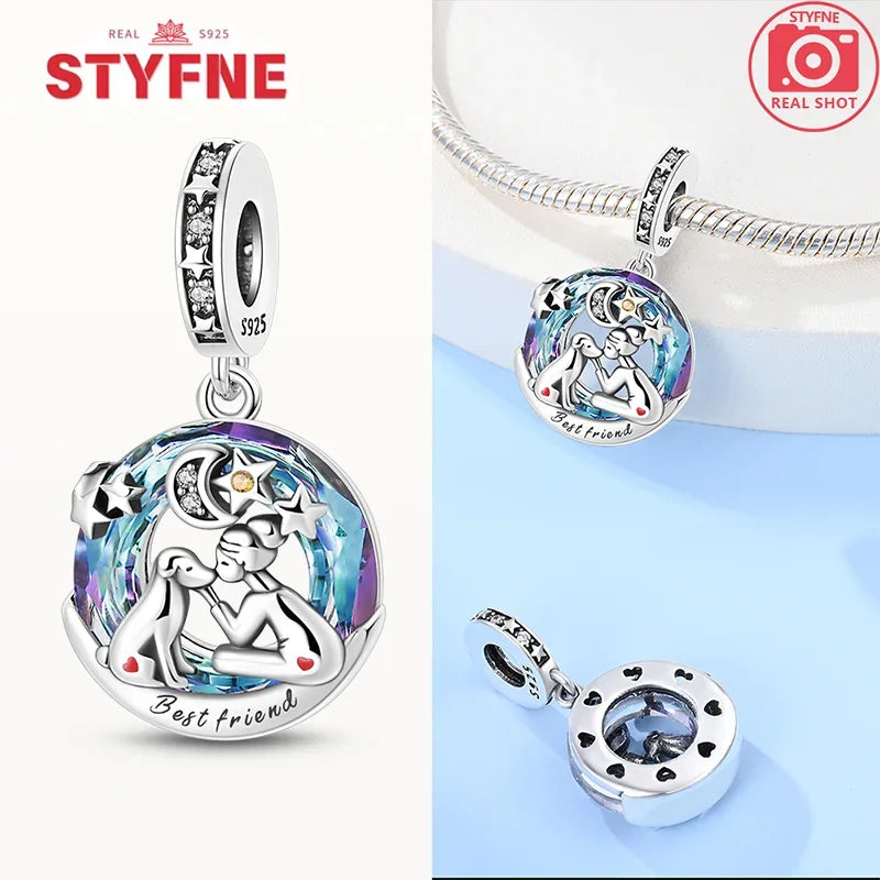 Echt Silber S925 Perlen Für Immer Freund Liebe Stern Charms Fit Original Armband DIY Perle für Frauen Schmuck Feine Geschenk Original