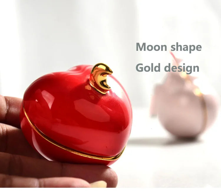 Love Pet Urn, Ceramic, Cat, Dog, Memorial Casket, Funeral Supplies, 13 ml Capacity, Red, Pink, Sealed, Multi-Purpose