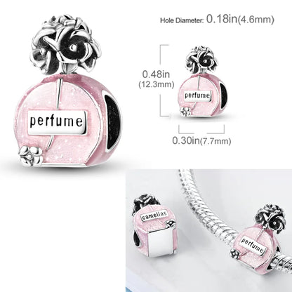 925 Sterling Silber Original Charms Perle CZ Zirkon Liebe Mama Rosa Herz Anhänger Passend für Armband DIY Damen Schmuck Geschenk für Freundin