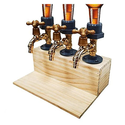 1/2/3-Flaschen-Whiskey-Spender aus Holz mit Zapfhahn, Alkohol-Getränkespender für Zuhause, Party, Bar, Vatertagsgeschenk