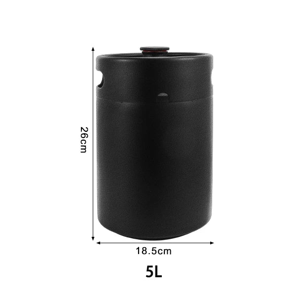 Neuer Mini-Bierfass, einwandiger Bierkräuter, nachfüllbar, tragbar, zum Basteln von Getränken, Kombucha, Nitro-Kaffee-Seltzer, 2 l/3,6 l/4 l/5 l, SS304