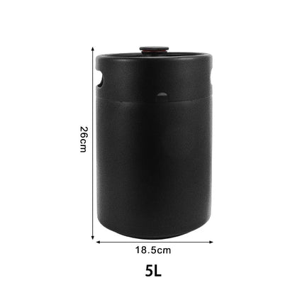 Neuer Mini-Bierfass, einwandiger Bierkräuter, nachfüllbar, tragbar, zum Basteln von Getränken, Kombucha, Nitro-Kaffee-Seltzer, 2 l/3,6 l/4 l/5 l, SS304