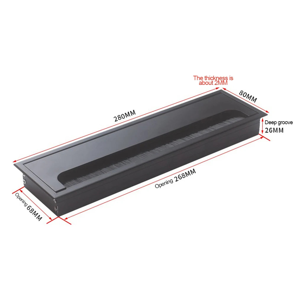 Draht Loch Abdeckung Outlet Port Tisch Computer PC Schreibtisch Platz Kabel Tülle Linie Halter Aluminium Legierung Kabel Organisieren Loch Abdeckung