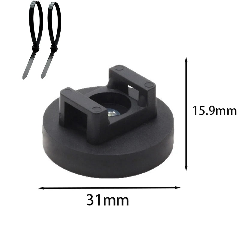 22/31/36/43mm Starker Magnet Magnetische Basis Feste Kabelbinder-Halterung Sattelförmig Mit Kabelbindern Kabelschnallen Rohrhalterung