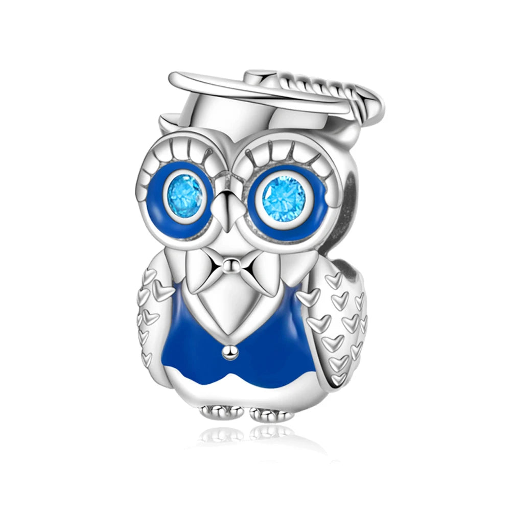 Tier-Serie, 925er-Sterlingsilber, Qualle, Pfau, Schildkröte, Kaninchen, Frosch, Charm, passend für DIY-Armbänder, Halsketten, Geschenke für Kinder