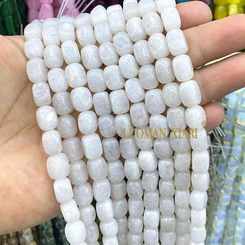 Natürliche Stein 8x12MM Unregelmäßige Raw Grün Taiwan Jade Jaspis Lose Spacer Perlen für Schmuck Machen Diy Armband zubehör 15''