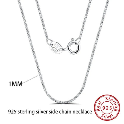 Effie Queen 100% 925 Sterling Silber Basis-Kettenhalsketten Box/Schlangen-/Chopin-/Figaro-Kette mit Perlen 40-60cm Unisex DIY Alltagskleidung
