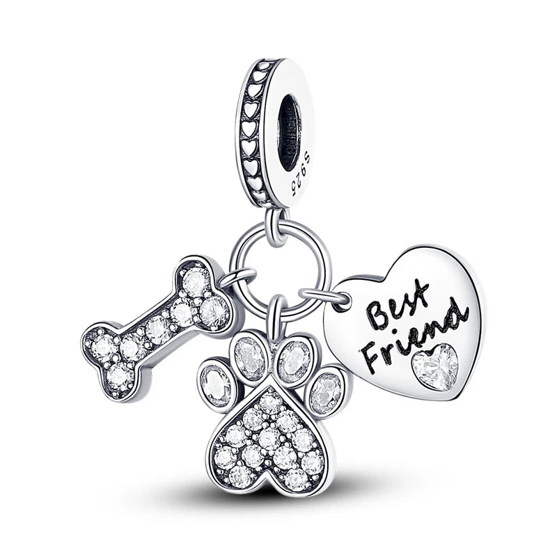 Charms aus 925er-Sterlingsilber, Flugzeug, Reisepass, Elefant, Perlenanhänger, passend für Original-Armbänder, für Frauen, Geburtstag, Modeschmuck, Geschenk