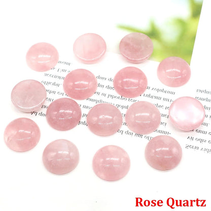 5 teile/los Natürliche Stein Cabochon Spacer 6 8 10 12 14 16 18 20 25mm Runde Cabochons Cameo für DIY Schmuck Zubehör