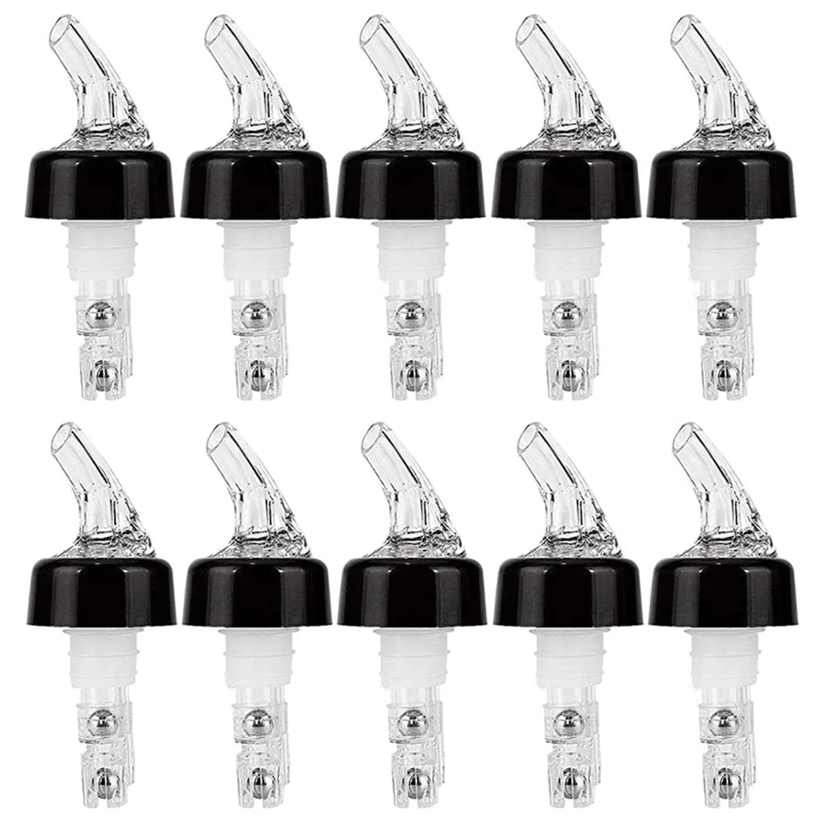 12Pcs Edelstahl Schnaps Flasche Ausgießer Flasche Düse Ausgießer Öl Fluss Wein Flasche Ausgießer Stopper Küche Bar Zubehör