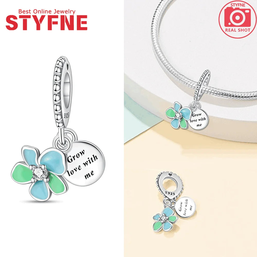 Sterling Silber 925, Fantasie, buntes Herz, Charm-Planeten-Anhänger, Perlen, passend für Original-Armband, Perle für Frauen, edler Schmuck, Geschenk