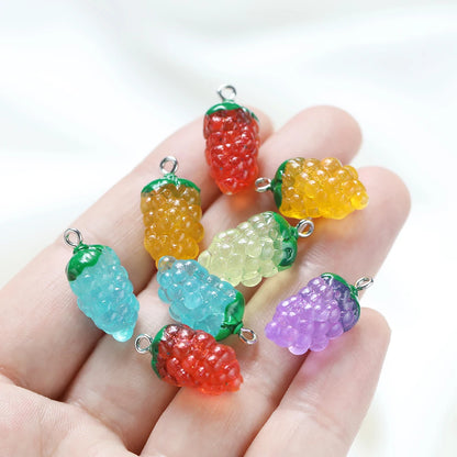 10pcs 12x23mm Trauben harz Charms Anhänger für Ohrringe Halskette Schlüssel bund Charms DIY Schmuck herstellung Zubehör