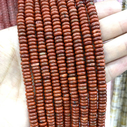 Naturstein Rondelle 2X6mm Türkise Quarz Jaspis Achate Flache Runde Spacer Perlen für Schmuckherstellung DIY Armband Zubehör