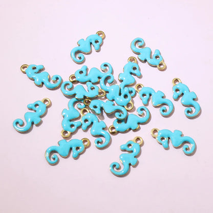 20 Stück 12x6mm Edelstahl Seepferdchen Hippocampus Emaille Anhänger Anhänger Edelstahl DIY Schmuck Herstellung Zubehör Ergebnisse
