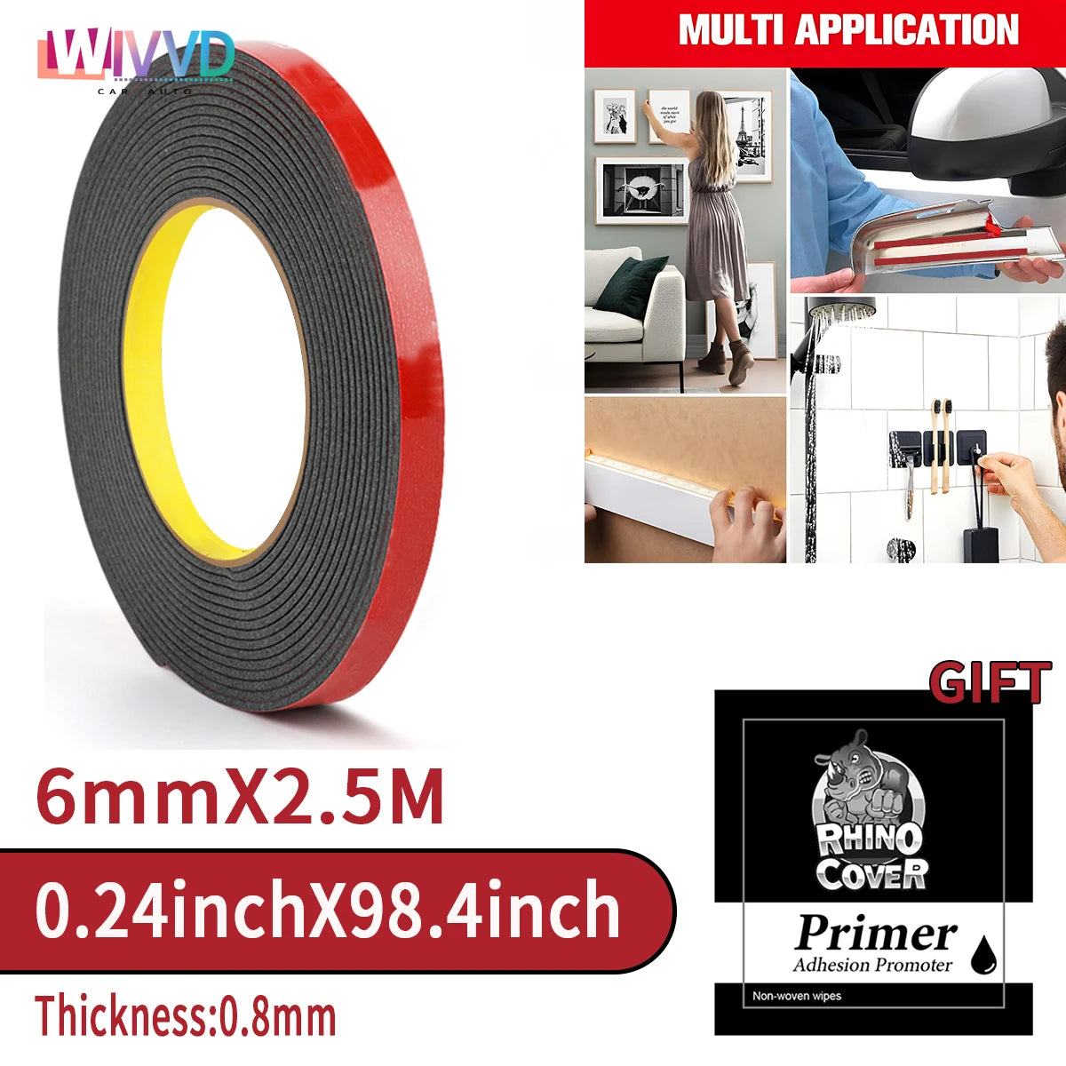 Doppelseitiges Klebeband, Klebeband, 2,5 m, extra starke Doppelbänder, spezielles doppelseitiges Klebeband für Telefon, LCD, Auto-Bildschirm-Reparaturband