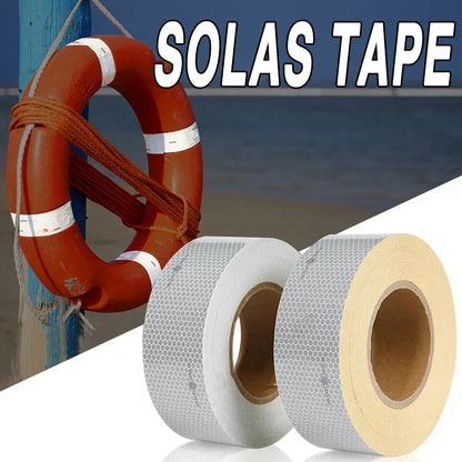 5cm x 1/3/5m hoc hinten sives reflektieren des Solas band für genähte Rettungs ringe oder selbst klebendes Warnband für Kleidung