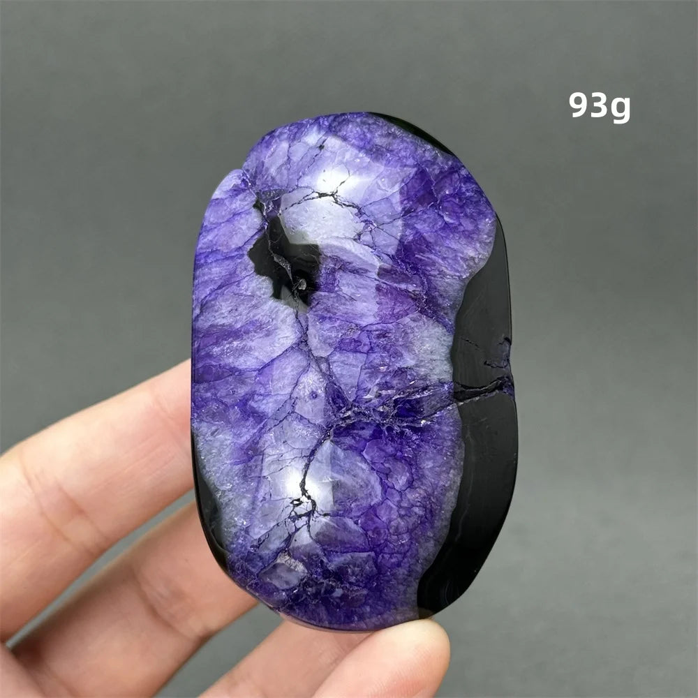Natürlicher Edelstein Achat Kristall Palm Spielen Mineral Quarz Reiki Heilung Energie Spirituelle Meditation Home Decor Geschenk