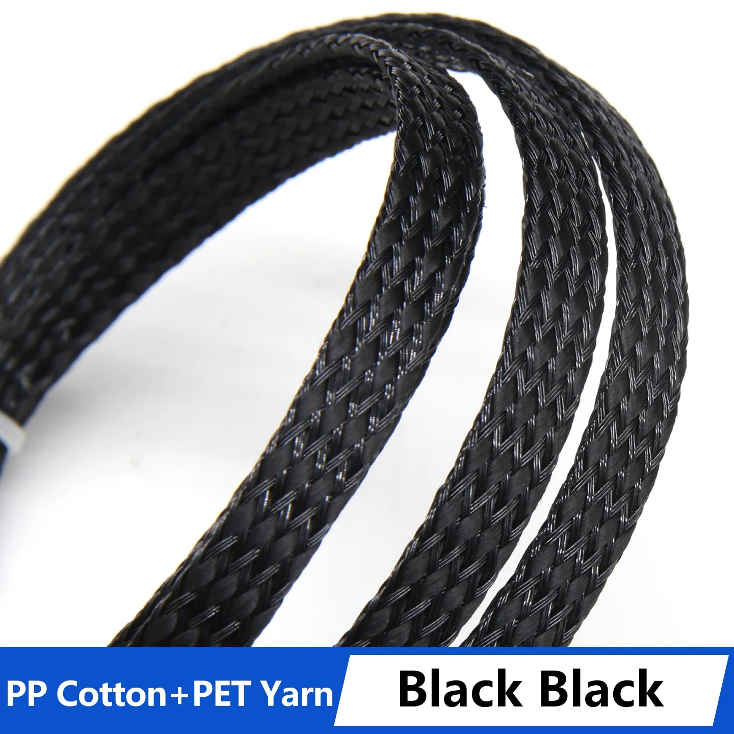5 Meter PP-Baumwolle + PET-Garn Expandierte Geflochtene Ummantelung 4mm 8mm 12mm Weiche Drahtummantelung Isolierter Schutz Kabelummantelung Leitungsschutz