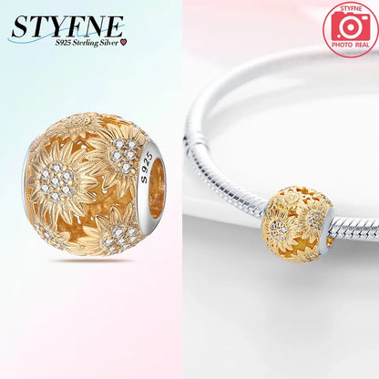 925 Silber Farbe Romantische Retro Herzförmige Blume Wächter Schmetterling Amulett Fit Original Armband DIY Schmuck Geschenk