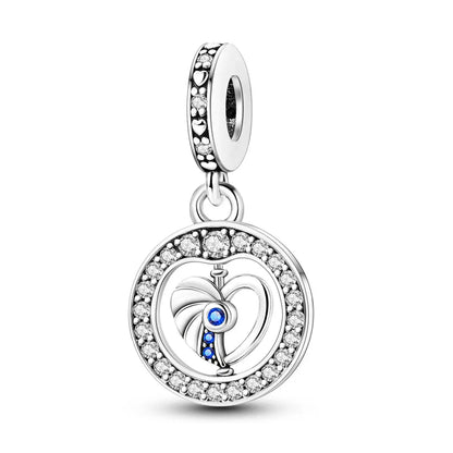 Versilberte Katzenpfote, Zauberwürfel, Blumen-Charms, Anhänger, passend für Original-Armbänder, DIY-Modeschmuck